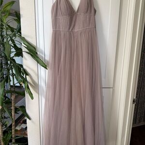Jenny Yoo Earl Grey Maxi Dress